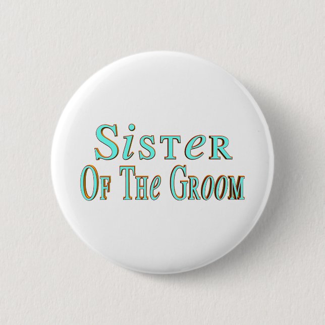 Grooms Sister Button (Front)