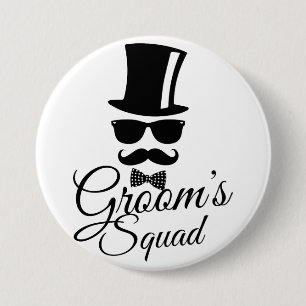 Groom's squad 7.5 cm round badge