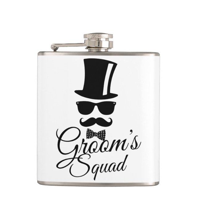 Groom's squad hip flask (Front)