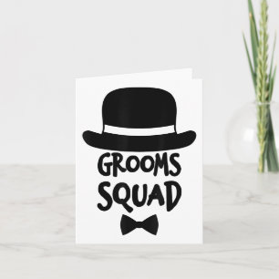 Grooms Squad Shirt White For Bachelor Party _1 Card
