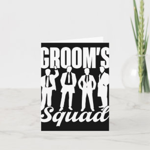 Groom's Squad Team Bride Groom Party Bachelor Card