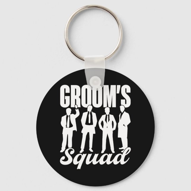 Groom's Squad Team Bride Groom Party Bachelor  Key Ring (Front)