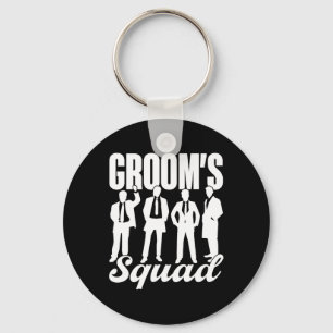 Groom's Squad Team Bride Groom Party Bachelor  Key Ring