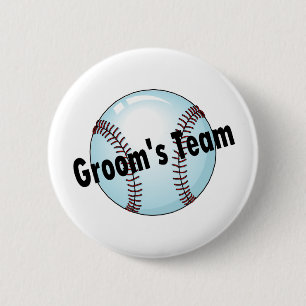 Groom's Team (Baseball) 6 Cm Round Badge