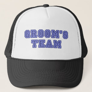 Groom's Team - University Text Trucker Hat