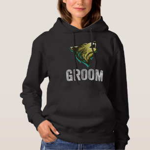 Grooms Wolf Bachelor Wedding Groomsmen Team Party Hoodie