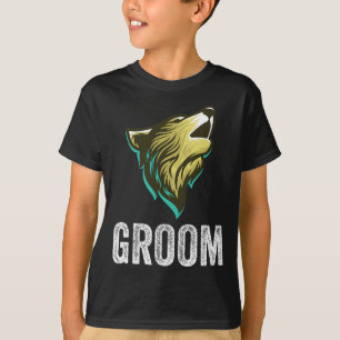 Grooms Wolf Bachelor Wedding Groomsmen Team Party  T-Shirt