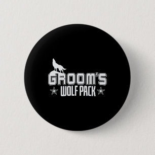 Groom's Wolfpack Men Bachelor Party 6 Cm Round Badge