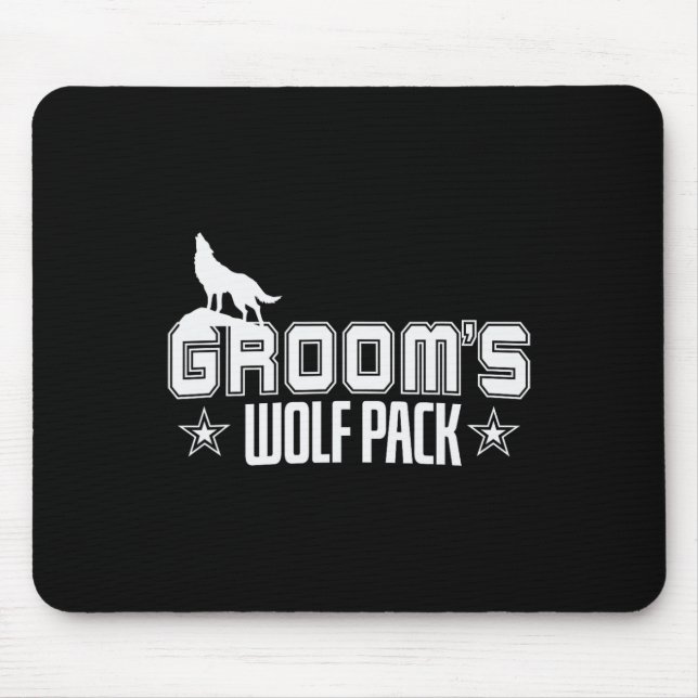 Groom's Wolfpack Men Bachelor Party  Mouse Pad (Front)