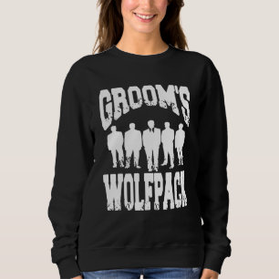 Groom's Wolfpack Retro Bachelor Party Present Sweatshirt