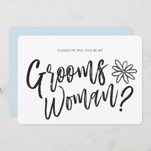 Grooms-woman Wedding Party Request | Invitation (Front/Back)