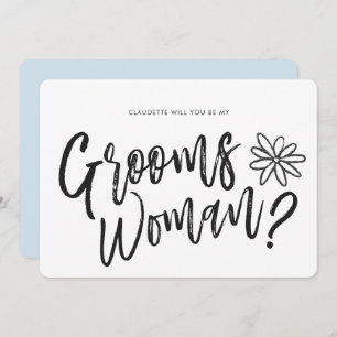 Grooms-woman Wedding Party Request Invitation