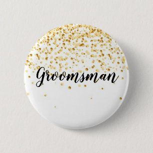 Groomsman 6 Cm Round Badge