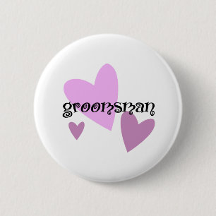 Groomsman 6 Cm Round Badge