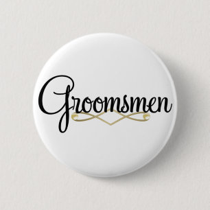 Groomsman 6 Cm Round Badge