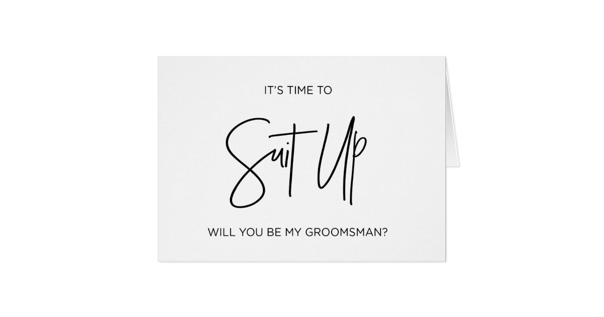 Groomsman Asking Card Will You Be My Groomsman | Zazzle