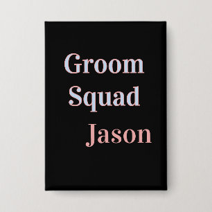 groomsman bachelor party add name modern black