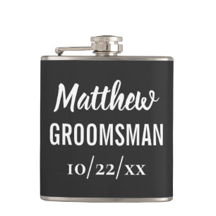 Groomsman Bachelor Party Elegant Wedding Favour Hip Flask