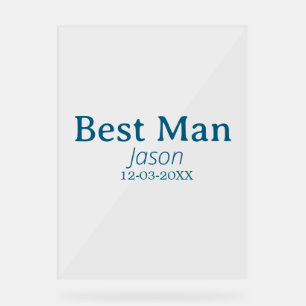 groomsman bachelorette party add name modern simpl acrylic sign