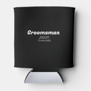 groomsman bachelorette party add name modern simpl can cooler