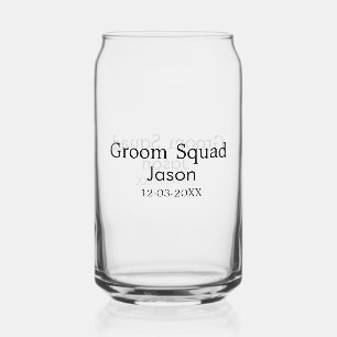 groomsman bachelorette party add name modern simpl can glass