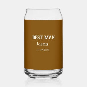 groomsman bachelorette party add name modern simpl can glass