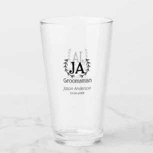 groomsman bachelorette party add name modern simpl glass