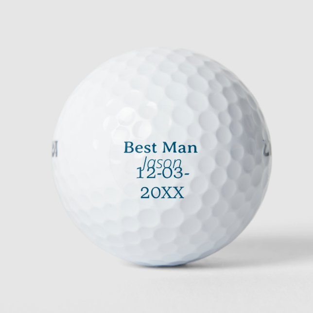 groomsman bachelorette party add name modern simpl golf balls (Front)