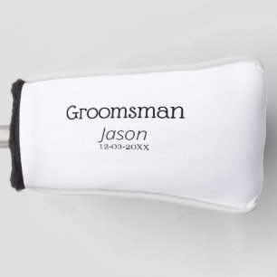 groomsman bachelorette party add name modern simpl golf head cover