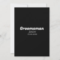 groomsman bachelorette party add name modern simpl
