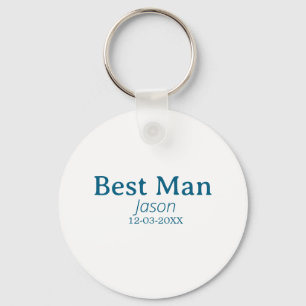 groomsman bachelorette party add name modern simpl key ring