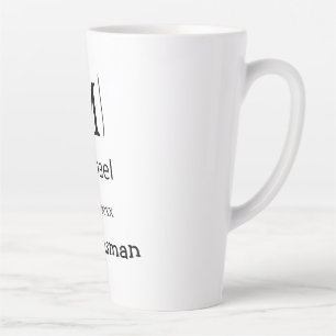 groomsman bachelorette party add name modern simpl latte mug