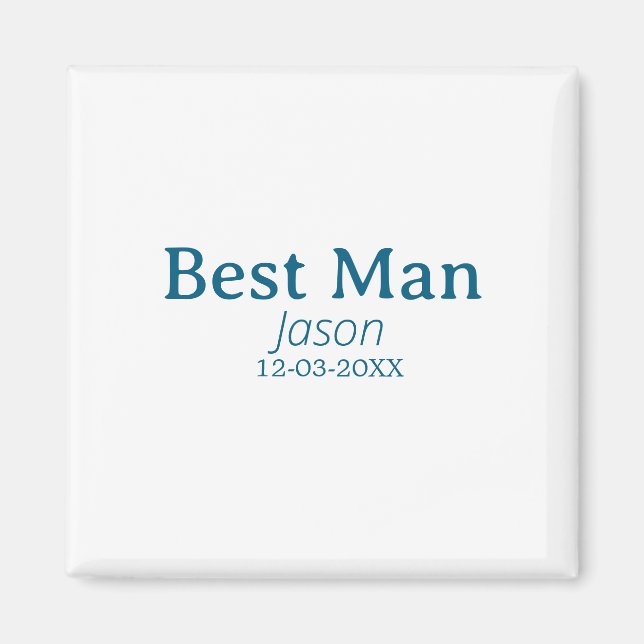 groomsman bachelorette party add name modern simpl magnet (Front)