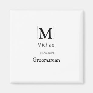 groomsman bachelorette party add name modern simpl magnet