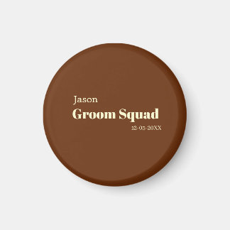 groomsman bachelorette party add name modern simpl magnet