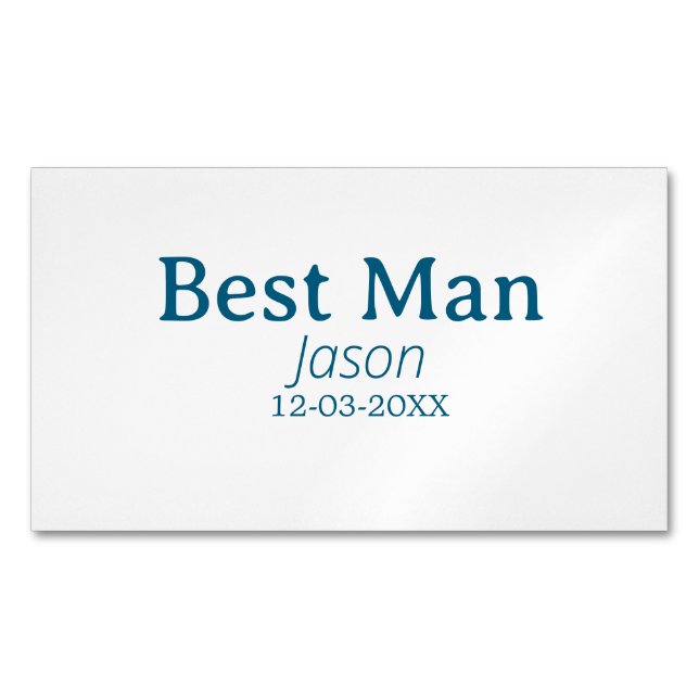groomsman bachelorette party add name modern simpl 	Magnetic business card (Front)