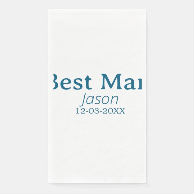 groomsman bachelorette party add name modern simpl napkin (Front)