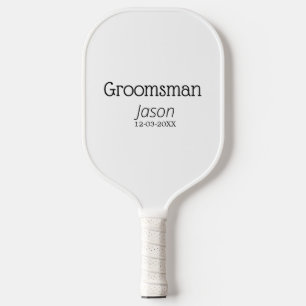 groomsman bachelorette party add name modern simpl pickleball paddle