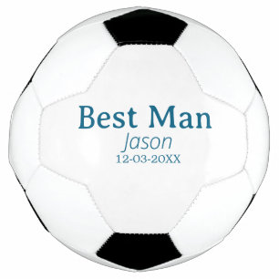 groomsman bachelorette party add name modern simpl soccer ball