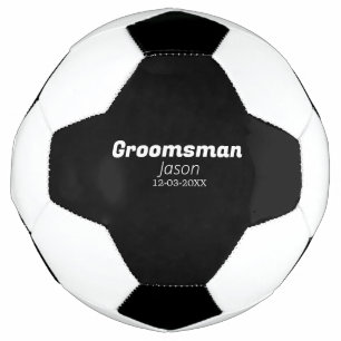 groomsman bachelorette party add name modern simpl soccer ball