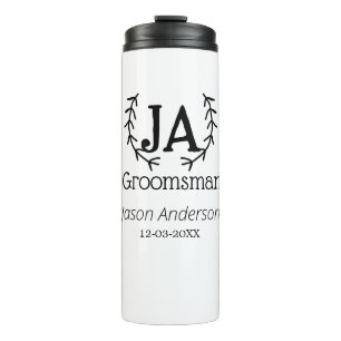 groomsman bachelorette party add name modern simpl thermal tumbler