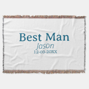 groomsman bachelorette party add name modern simpl throw blanket