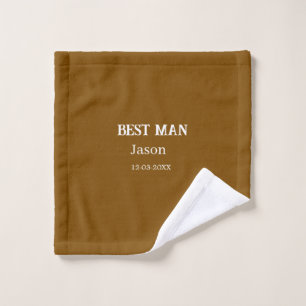groomsman bachelorette party add name modern simpl wash cloth