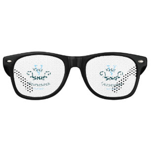 groomsman bachelorette party blue vintage classic retro sunglasses