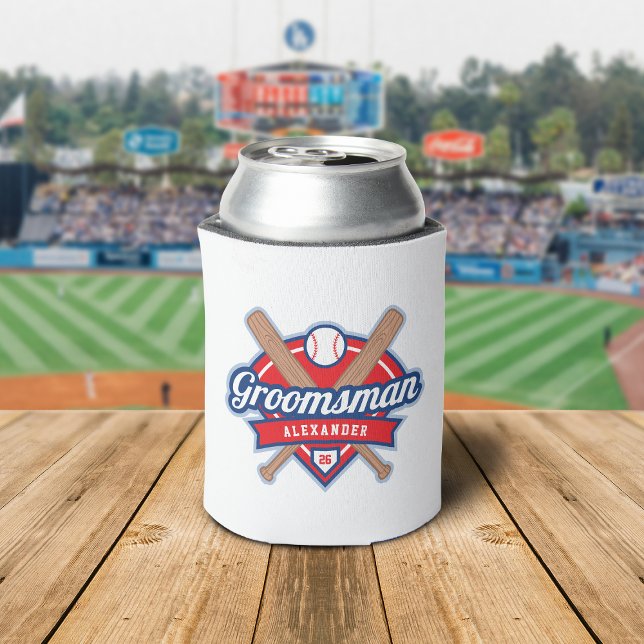 Groomsman Baseball Foam Can Cooler (Creator Uploaded)