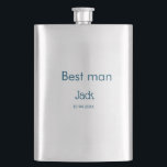 groomsman best man add name text bachelorette hip flask<br><div class="desc">design</div>