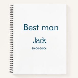 groomsman best man add name text bachelorette notebook