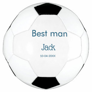 groomsman best man add name text bachelorette soccer ball