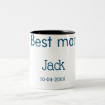 groomsman best man add name text bachelorette Two-Tone coffee mug<br><div class="desc">design</div>