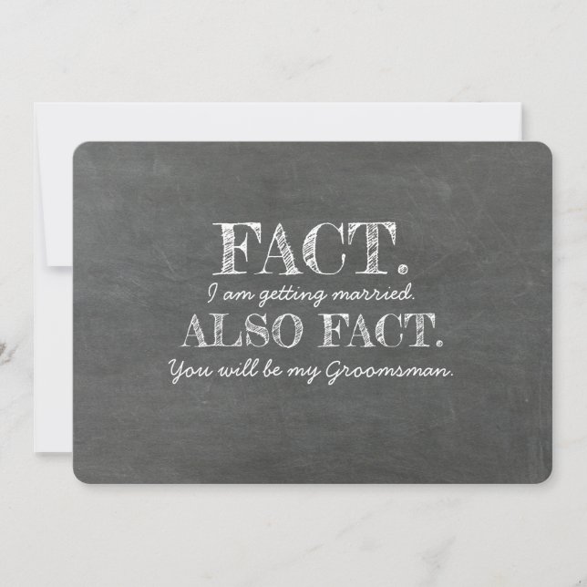 GROOMSMAN BEST MAN Funny Proposal Invitation (Front)